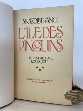L'île des pingouins. Illustré par Louis Jou. . FRANCE (Anatole).