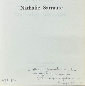 La vie retrouvée. Etude de l'oeuvre romanesque de Nathalie Sarraute.