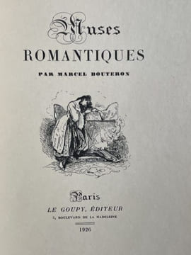 Muses romantiques.. BOUTERON (Marcel).