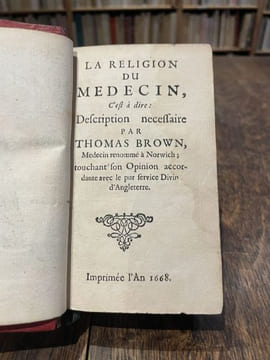 La Religion du médecin.. BROWN (Thomas).
