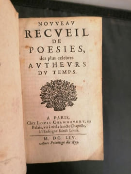 Nouveau recueil de poésies, des plus célèbres autheurs du temps.. ANTHOLOGIE]