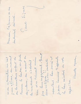Trois lettres autographes signées adressées au peintre Pierre Monteret. . SIGNAC (Paul).