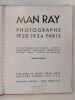 Photographs. 1920-1934. Paris. With a portrait by Pablo Picasso - texts by André Breton, Paul Eluard, Rrose Sélavy, Tristan Tzara. Preface by Man Ray. ...