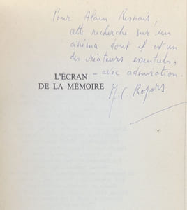 L'Écran de la mémoire. Essais de lecture cinématographique : Antonionio, Bresson, Godard, Losey, Pasolini, Resnais, Varda.