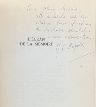 L'Écran de la mémoire. Essais de lecture cinématographique : Antonionio, Bresson, Godard, Losey, Pasolini, Resnais, Varda. . RESNAIS]. ROPARS ...