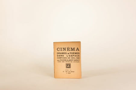 Cinéma. Drames. Poèmes dans l'espace, composés en 1919-1920.