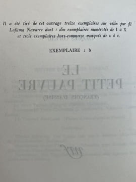 Le petit pauvre (François d'Assise).. COPEAU (Jacques).