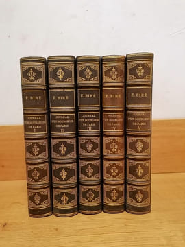 Journal d'un bourgeois de Paris pendant la Terreur. Tomes 1 à 5 (complet).. BIRE (Edmond).