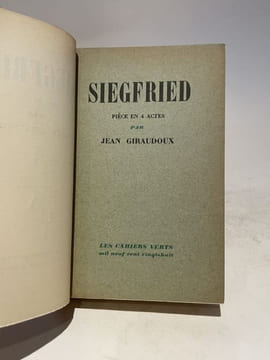 Siegfried. Pièce en quatre actes.. GIRAUDOUX (Jean).