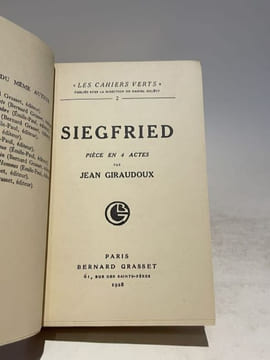 Siegfried. Pièce en quatre actes.. GIRAUDOUX (Jean).