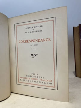 Correspondance (1905-1914).. RIVIERE (Jacques) et ALAIN-FOURNIER.