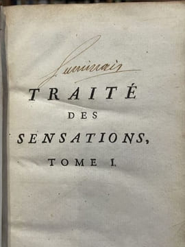 Traité des sensations, à Madame la Comtesse de Vassé.. CONDILLAC.