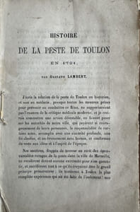 Histoire de la peste de Toulon en 1721.