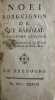 Noei borguignon de Guy Barôzai. Cinqueime edicion revue, & augmentée de lai Nôte de l'Ar de chécun dé Noei, &c.. LA MONNOYE (Bernard de)]. BAROZAI ...