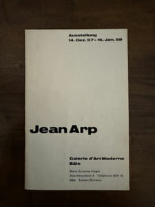 Jean Arp. Ausstellung 14.Dez.57 - 16.Jan.58.