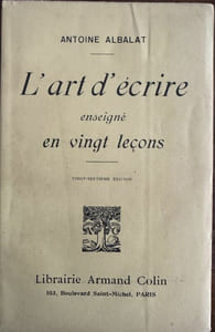 L'art d'écrire enseigné en vingt leçons.