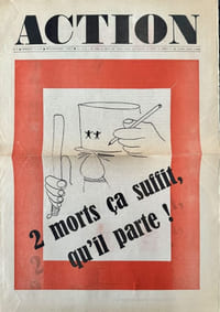 Action n° 8, mercredi 12 juin [1968] : 2 morts ça suffit, qu'il parte !