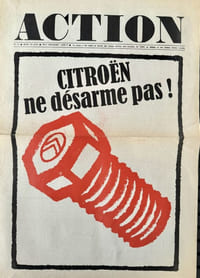 Action n° 14, jeudi 20 juin [1968] : Citroën ne désarme pas !