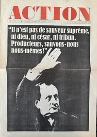Action n° 15, vendredi 21 juin [1968] : "Il n'est pas de sauveur suprême, ni dieu, ni césar, ni tribun..."