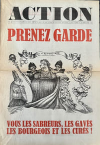 Action n° 20, lundi 1er juillet [1968] : Prenez garde vous les sabreurs, les gavés, les bourgeois et les curés !