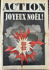 Action n° 35, jeudi 12 décembre [1968] : Joyeux Noël ! Chômage, monnaie, grèves, université, Vietnam.