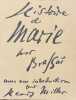 Histoire de Marie. Avec une introduction par Henry Miller.. BRASSAI.