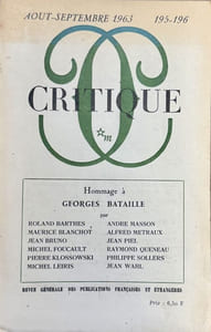 Hommage à Georges Bataille.