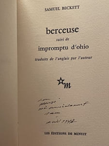 Berceuse. Suivi de Impromptu d'Ohio. Traduits de l'anglais par l'auteur.