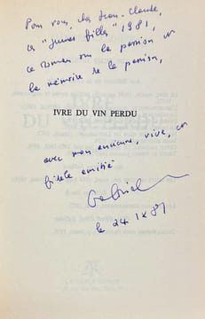 Ivre du vin perdu.. MATZNEFF (Gabriel).