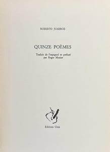 Quinze poèmes.