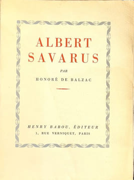 Albert Savarus. Scène de la vie privée.. BALZAC (Honoré de).