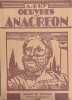 Oeuvres d'Anacréon en décalque rythmique avec rimes. Odelettes, Epigrammes, Fragments.. ANACREON]. GUY (Arthur).