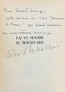 J'ai vu mourir le Boulevard...