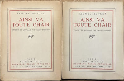 Ainsi va toute chair. Traduit de l'anglais par Valery Larbaud.