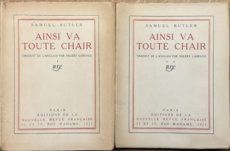 Ainsi va toute chair. Traduit de l'anglais par Valery Larbaud.. BUTLER (Samuel).