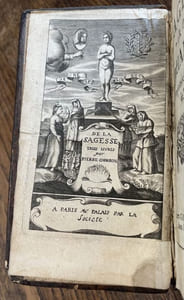 De la Sagesse. Réimprimé sur la vraye copie de Bourdeaux.
