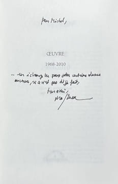 Oeuvres 1968-2010. BENEZET (Mathieu).
