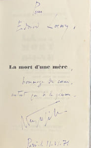 La mort d'une mère.