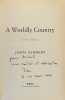 A Worldly Country. New Poems.. ASHBERY (John).
