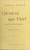Qu'est-ce que l'art ? Traduit du russe par Teodor Wyzema et précédé d'une introduction.. TOLSTOI (Léon).