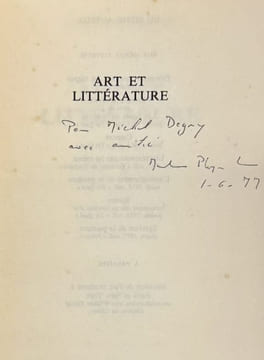 Art et littérature.. PLEYNET (Marcelin).