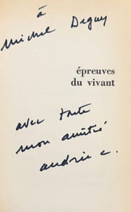 Epreuves du vivant.