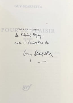 Pour le plaisir.. SCARPETTA (Guy).