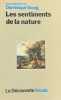 Les sentiments de la nature.. BOURG (Dominique).