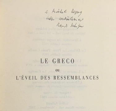 Le Greco ou L'éveil des ressemblances.. SCHEFER (Jean-Louis).