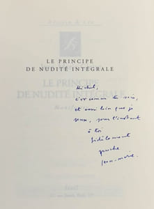 Le principe de nudité intégrale. Manifestes.