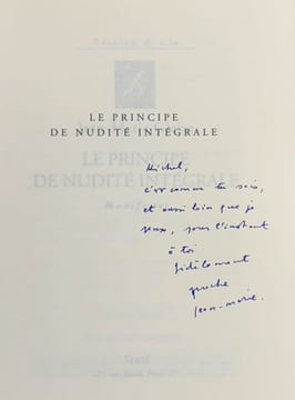Le principe de nudité intégrale. Manifestes.. GLEIZE (Jean-Marie).