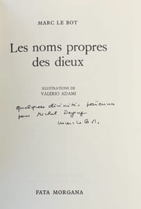 Les noms propres des dieux.
