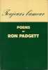 Toujours l'amour : Poems. PADGETT (Ron).