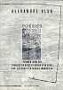Poésies.. BLOK (Alexandre).
